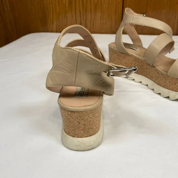 Steve Madden Kirsten Platform Sandals Women's 6.5 Beige - Picture 4 of 11